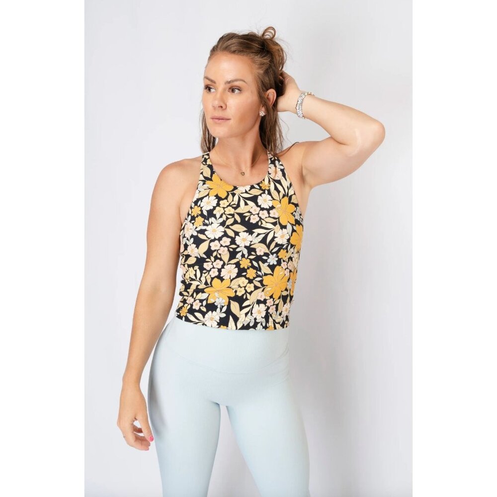 Twenty 2 Nutrition The‎ Relentless Tank Floral Print Racerback Crop Top Size 2XL